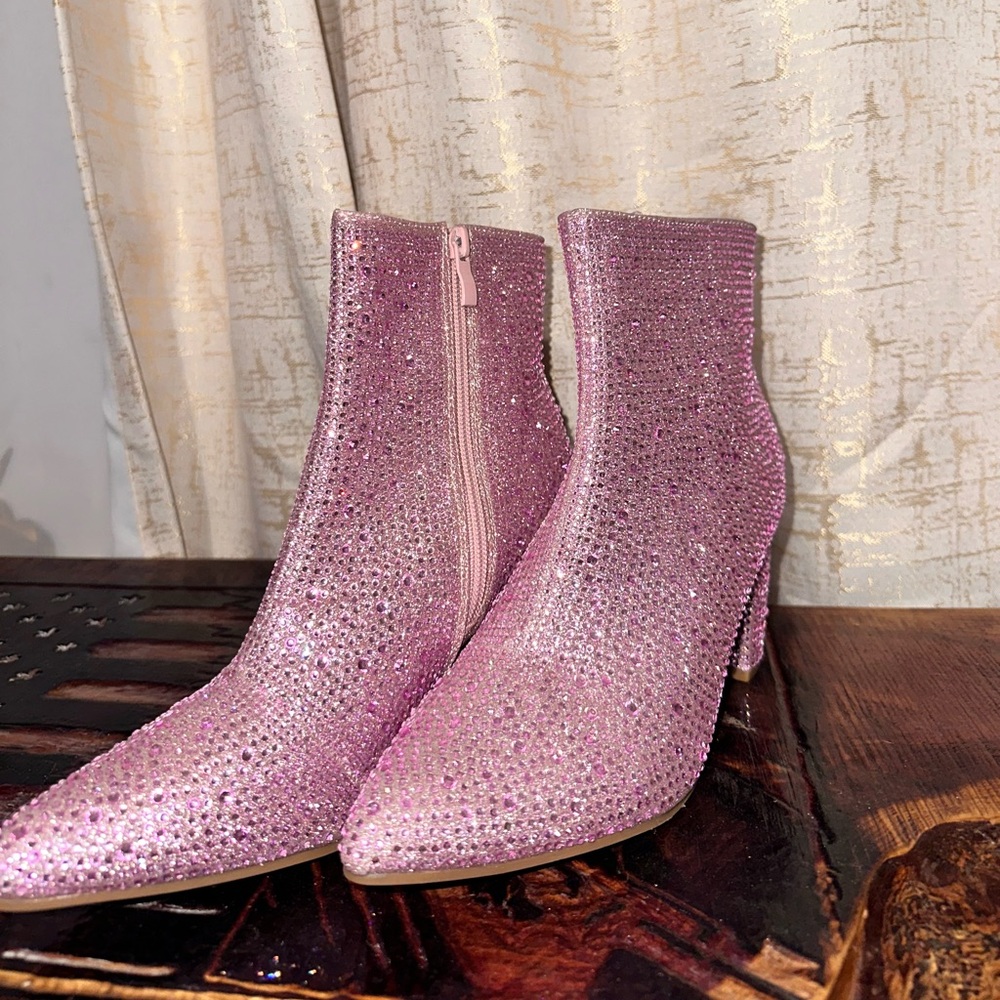 Pink Rhinestone Booties - Picture 4 of 4